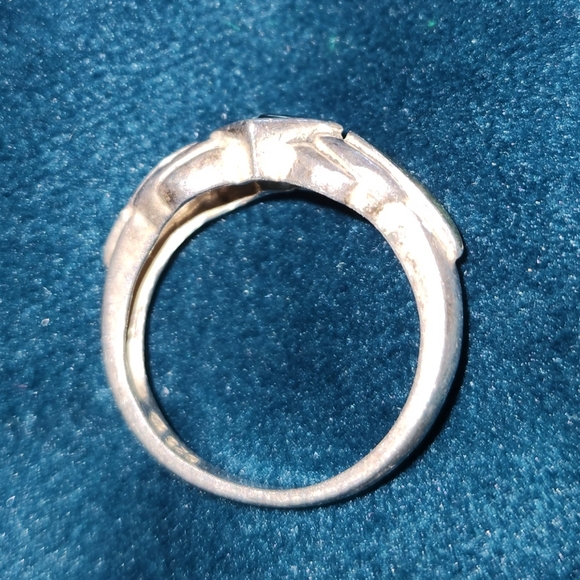 Blue topaz and green opal ring - Picture 3 of 4